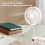 Flexibler Mini-Tischventilator mit Aromatherapie-Duftpad, tragbarer leiser Elektroradiator 5