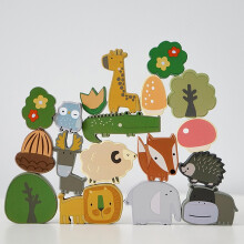 Kids Animal Balance Blocks Wooden Stacking Puzzle Educational Toy