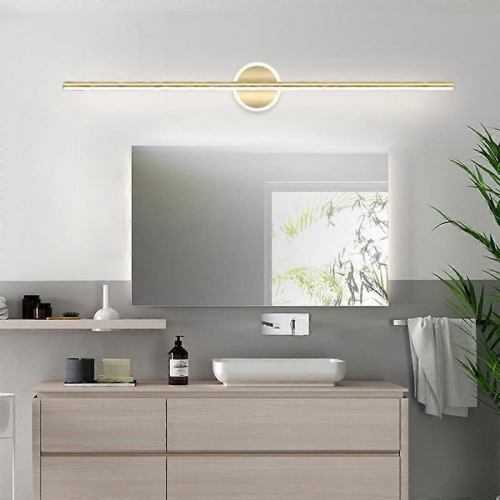 Gold Finish 80cm LED Bathroom Vanity Light, Linear Bar Wall Light for Dressing Table 1