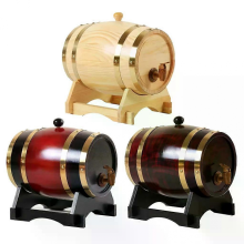 Vintage Oak Wine Barrel Dispenser 3L/15L with Stand for Tequila Bourbon Whiskey