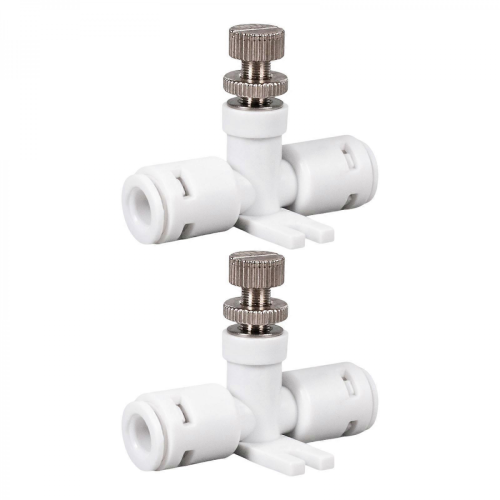 2-Pack 1/4" RO Water Flow Adjust Valves with Base Regulator Fitting