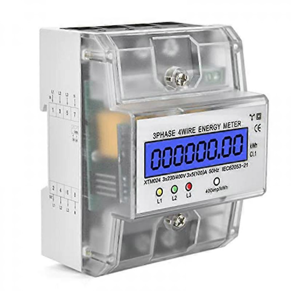 3Phase 4P 5-100A 230/400V Kwh Electric Power Energy Meter 5996097038796