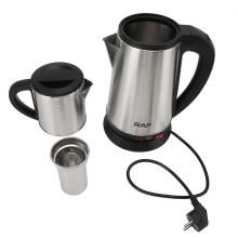 Türkisches Tee-Set, 1-Liter- und 2-Liter-Edelstahlkessel mit Kräutereinsatz, EU-Stecker 220 V