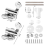 Stainless Steel Soft Close Toilet Seat Hinges Replacement Kit 5