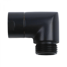 Raccord coudé de douche noir étanche G1/2