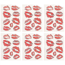 6 Pcs Temporary Lip Tattoos, Body & Mouth Stickers Makeup Decal
