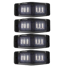 4pcs Smoked White LED Marker Lamp for Man Truck Lorry Front Grill Light