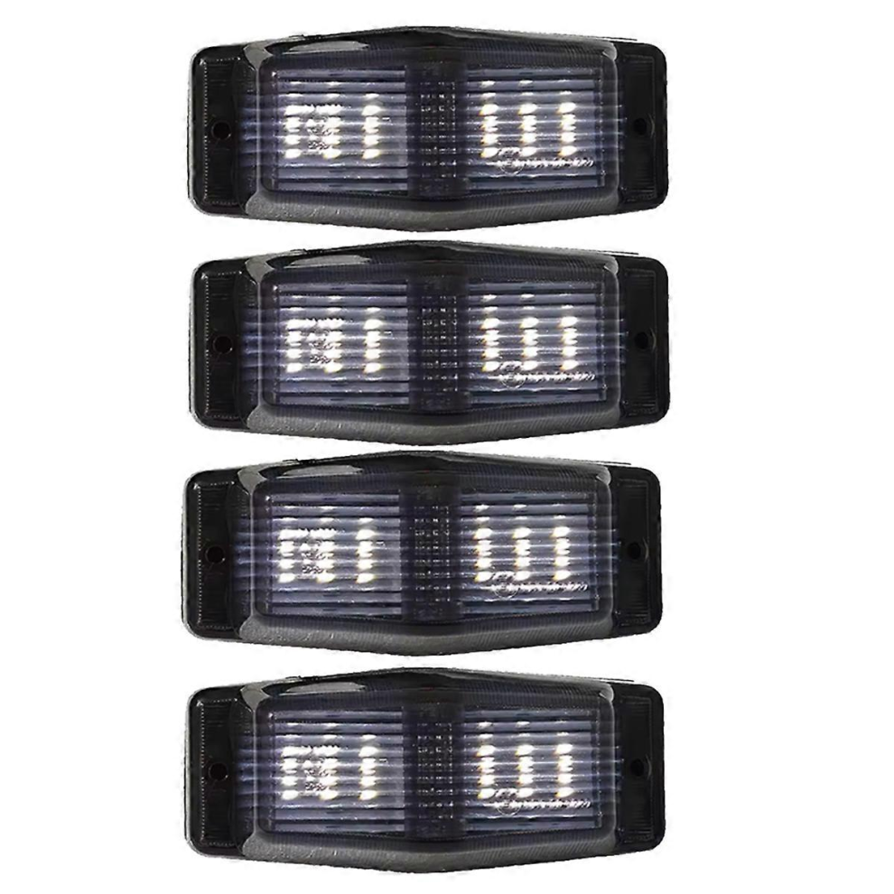 4Pcs Smoked Led Marker Lamp For Man Truck Lorry Front Grill White/Light 5996097036105