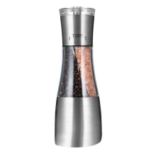 2-in-1 Pepper and Salt Grinder Set, Adjustable Ceramic Mill