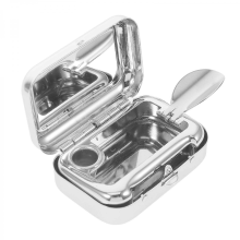 Portable Stainless Steel Travel Ashtray for Storage