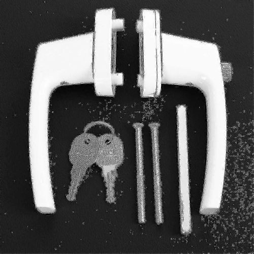 Double-Ended Solid Lever Handle with Keys for Door/Window, White, Walkbee 2025 1