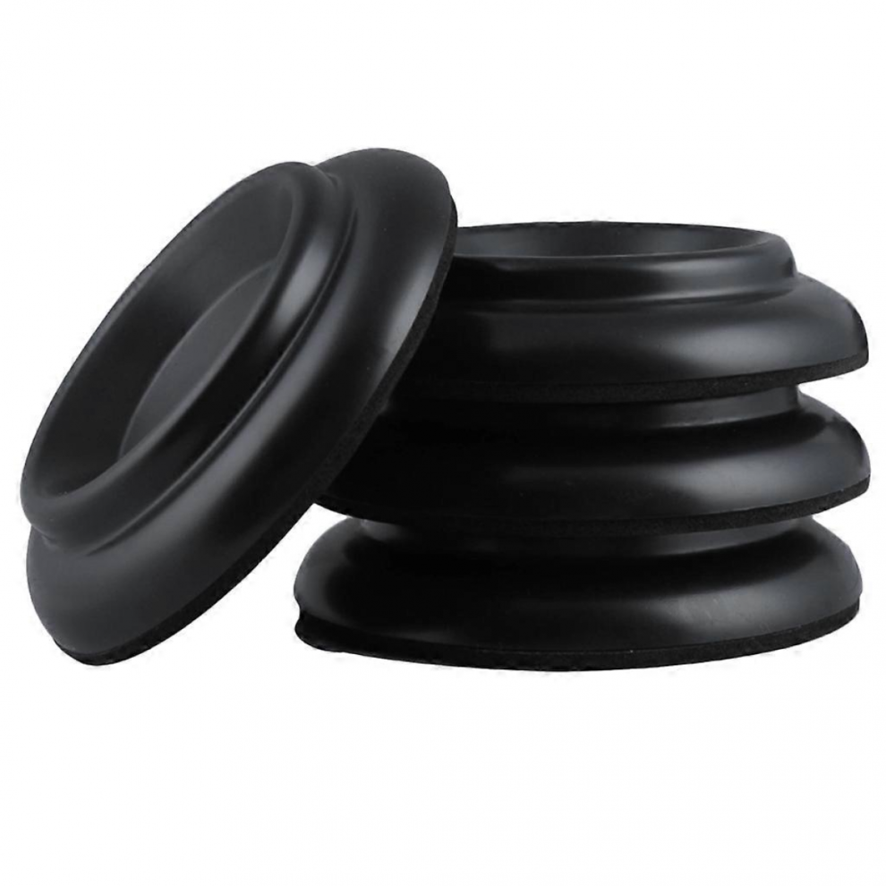 Black Round Piano Caster Cup Feet Pad Floor Protector 5996097035443