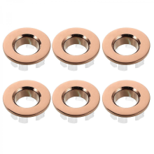 6pcs Universal Sink Overflow Ring Cover for 23-25mm Hole, Bathroom & Kitchen Basin Trim Insert