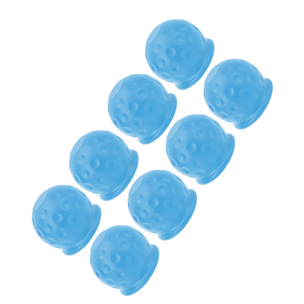 8Pcs 50Mm Pvc Truck Tow Ball Cover For Rv, Caravan & Trailer Blue 5021388503803