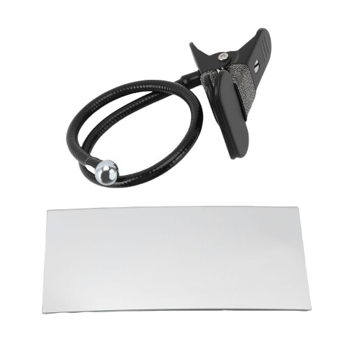 Clamp On Security Mirror, Convex Rectangle, Glass & Plastic, 426g 1