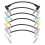 6er-Pack bunte Gitarren-Patchkabel 18 cm TS 1/4 1
