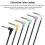 6er-Pack bunte Gitarren-Patchkabel 18 cm TS 1/4 7