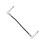 6er-Pack bunte Gitarren-Patchkabel 18 cm TS 1/4 9
