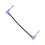 6er-Pack bunte Gitarren-Patchkabel 18 cm TS 1/4 10