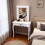 White Vanity Dressing Table with 10 LED Bulbs & Single Drawer 2