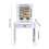 White Vanity Dressing Table with 10 LED Bulbs & Single Drawer 7