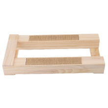 Pine Wood Cat Mating Bench & Scratching Board 55x27.5x7.8cm
