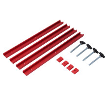 400mm Aluminum Alloy T Slot & M8 Slider Block Set for Woodworking Red
