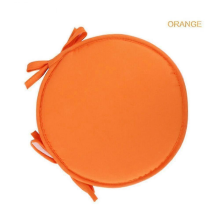 (Orange, 38cm) Round Garden Chair Cushion for Office Stool Patio Seat Pad