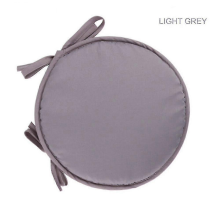 (Light Grey, 38cm) Round Garden Chair Cushion for Office Stool Patio Seat Pad