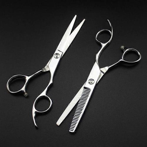 (6.5 Leopard Flat Shear) Gm101 Professional Hairdressing Scissors Set: Flat, Bangs, Tooth, Thinning Shears 2