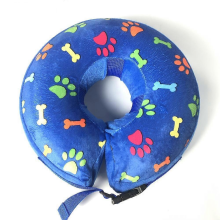 (9, blue) QQDD Blue Paw Print Safety Fence Collar for Pet Security