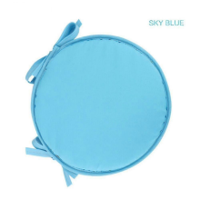 (Blue, 38cm) Round Garden Chair Cushion for Office Stool Patio Seat Pad