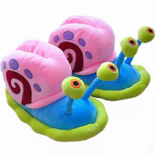 (Styles 1, L 36-39) Scarpine in cotone con il personaggio dei cartoni animati Gary la lumaca, perfette come regalo di Natale per bambine.