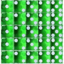 (Green, Set of 25 Dice) Premium 19mm Pro Vegas Casino Craps Dice Set of 5, Razor Sharp Edges, Matching Serial Numbers for RPG & Dice Games