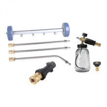 (with K Connector) Kit de nettoyage de châssis pour nettoyeur haute pression avec rallonges et balai en mousse