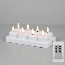 (8pcs) 12 Pack Rechargeable LED Tea Lights, Long-Lasting Candles
