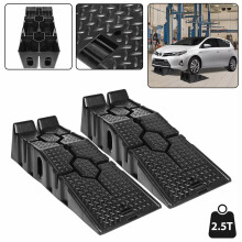 2.5T Heavy Duty Plastic Car Ramps Pair Non-Slip Portable Vehicle Ramps
