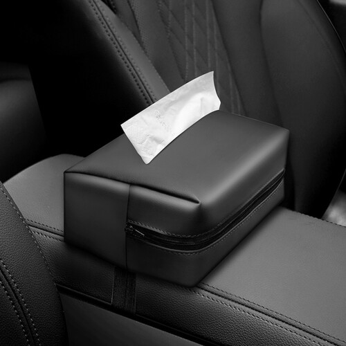 (Black) Car Zipper Storage Box - Home Office Organizer