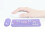 Wireless Retro Keyboard Mouse Combo, 64 Keys, 1200dpi, Violet 8
