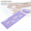 Wireless Retro Keyboard Mouse Combo, 64 Keys, 1200dpi, Violet 9