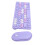 Wireless Retro Keyboard Mouse Combo, 64 Keys, 1200dpi, Violet 11
