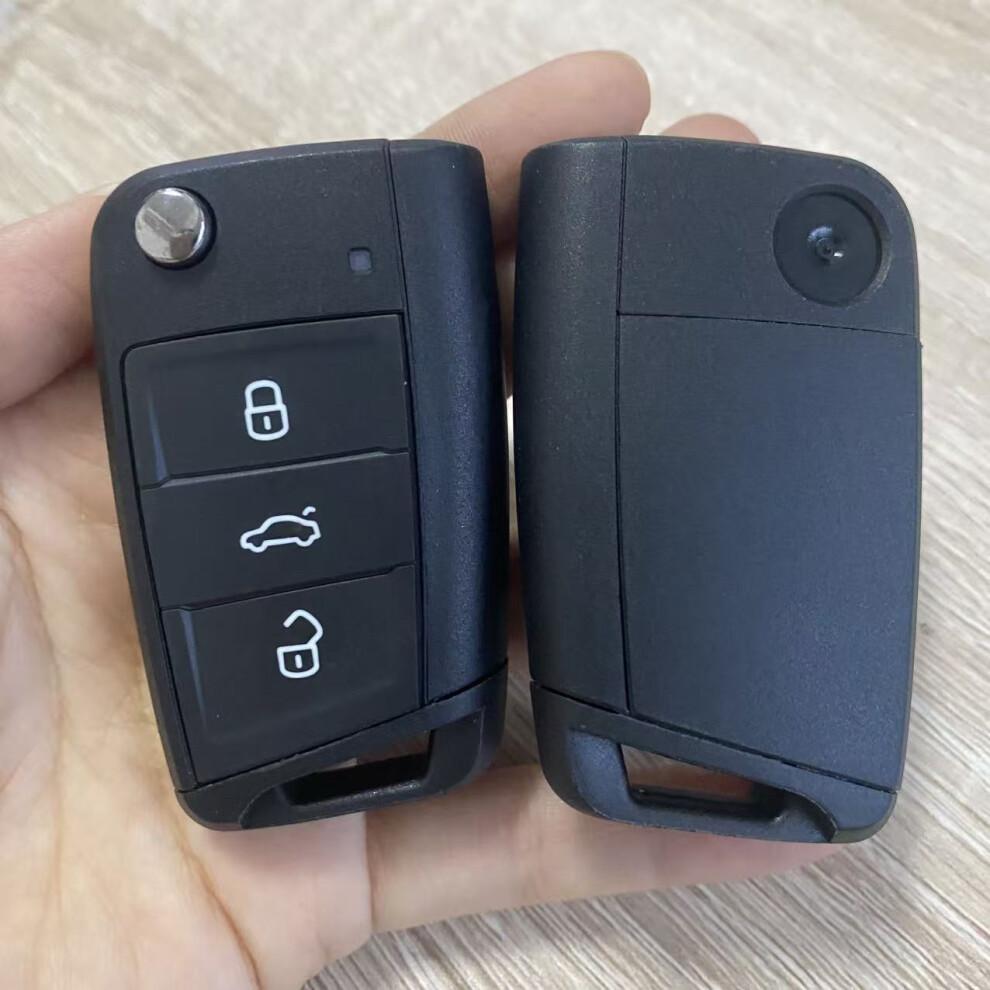 Remote Car Key Case Shell For Volkswagen Vw Golf 7 Beetle Jetta Bora Passat Polo Tiguan 3 Button Chrome Hu66 6935161661521