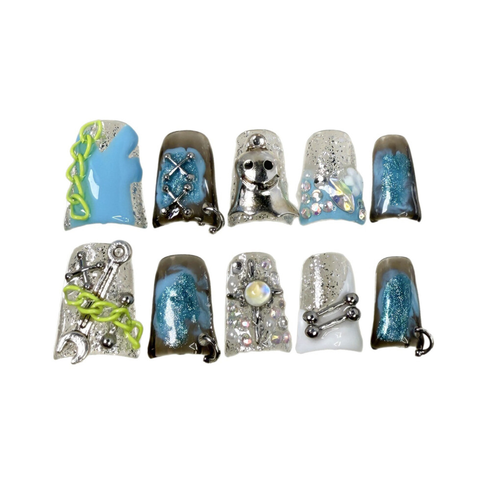 Dachuang Beauty (S) Glitter Halloween Press-On Nails - Reusable & Long Lasting
