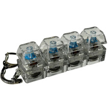 Keyboard Stress Relief Toy - 4-key Backlit Stress Relief Keyboard Keychain, Backlit Mechanical Keyboard Clicker Toy