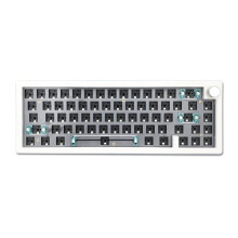 GMK67 Mekaniskt Tangentbordssats Hot-Swappable 3-Mod 2.4G Trådlös RGB Bakgrundsbelyst Packningsstruktur Tangentbord Vit