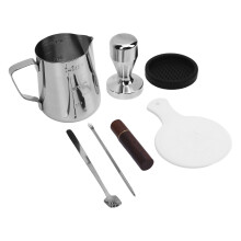Premium-Kaffee-Tamper-Set mit Milchschaumfang und Latte-Art-Werkzeugen