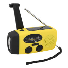 Tragbares Solar-Handkurbel-Radio mit Powerbank & LED-Licht – Gelb