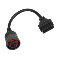 16 Pin to J1939 9 Pin Adapter Cable for Heavy Duty Truck Diagnostics, 30.5cm
