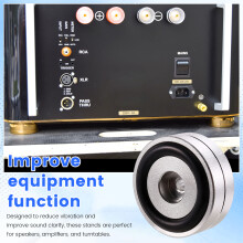 4 Szt. Gramofon HiFi Izolacja Stóp Stojaki Głośniki Kolce Podkładki Audio, do Wzmacniacza/Głośnika/Gramofonu 40X15mm Srebrny