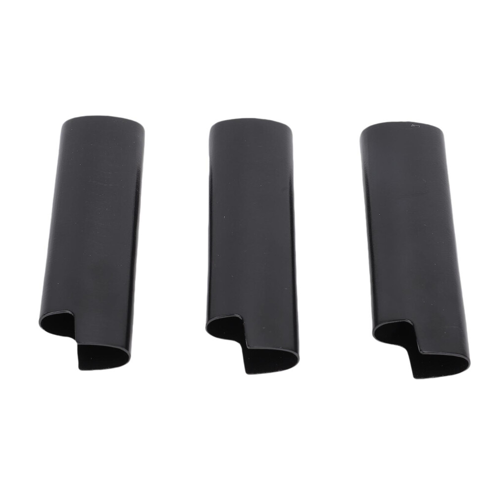 Black 3Pcs Zinc Alloy Lighter Cases, 8Cm Protective Sleeve